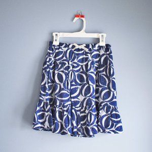 Blue and White Cotton Skirt Size 12